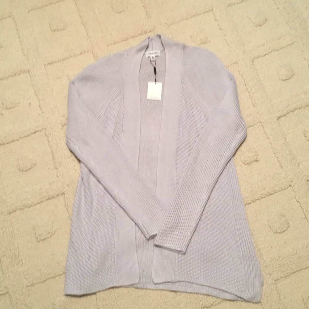 NWT Calvin Klein open front sweater